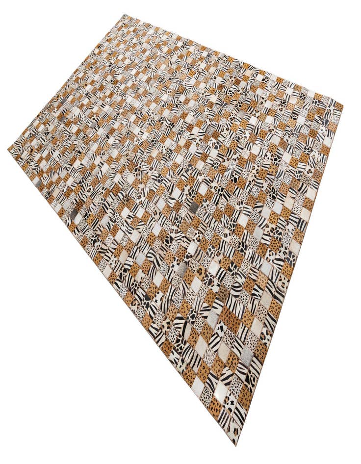 Detail image of  5' 1 x 8' Cowhide Leather Rug