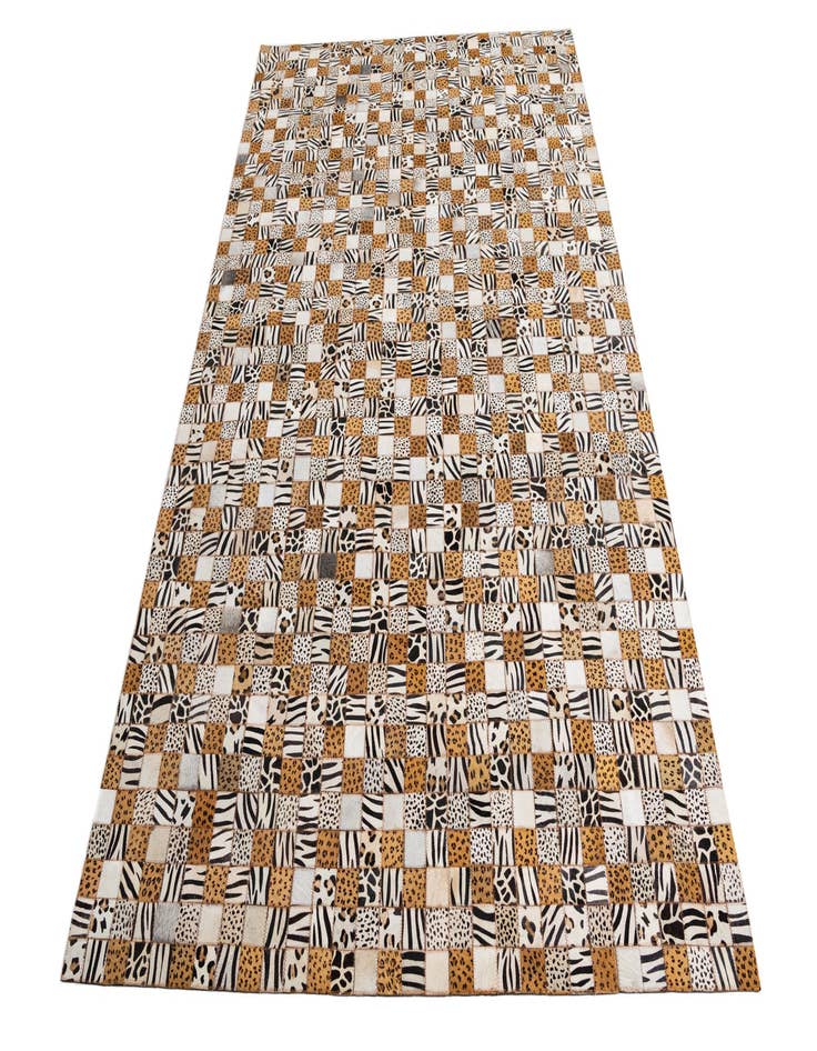 Detail image of  5' 1 x 8' Cowhide Leather Rug