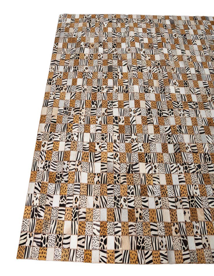 Detail image of  5' 1 x 8' Cowhide Leather Rug