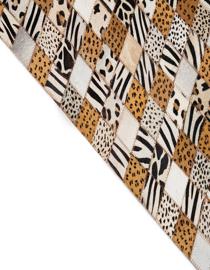 Detail image of  5' 1 x 8' Cowhide Leather Rug