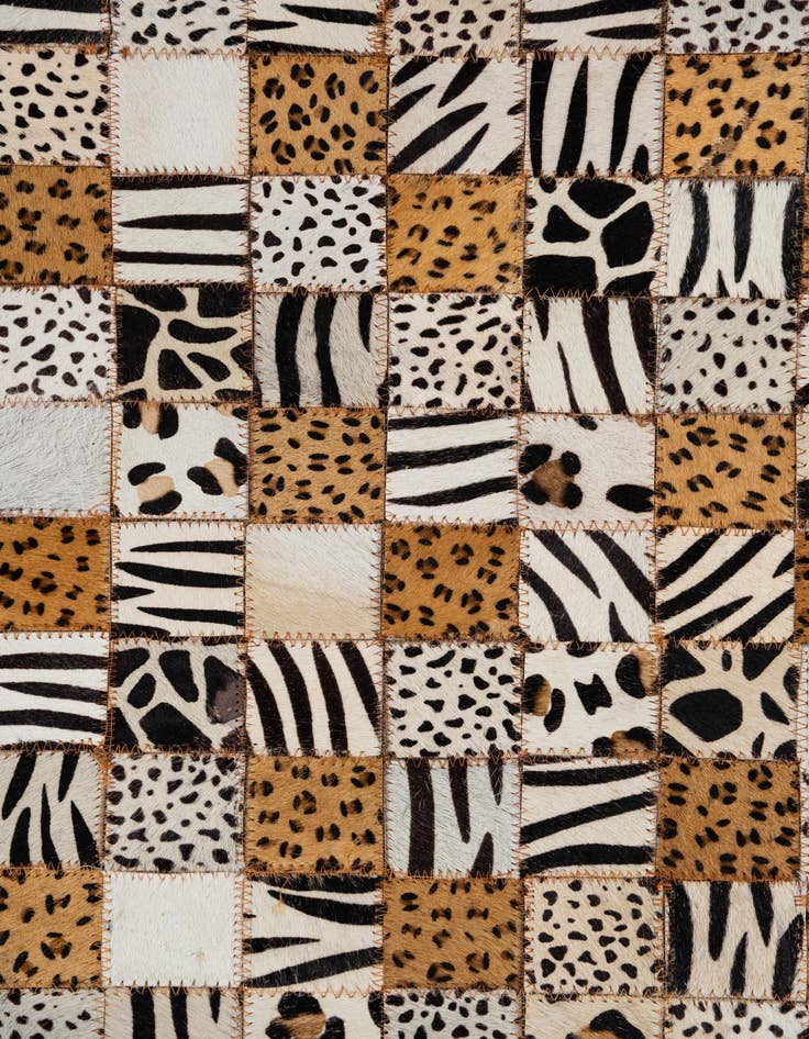 Detail image of  5' 1 x 8' Cowhide Leather Rug