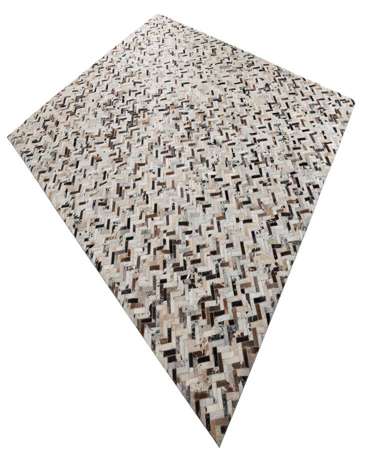 Detail image of  8' 1 x 9' 10 Cowhide Leather Rug