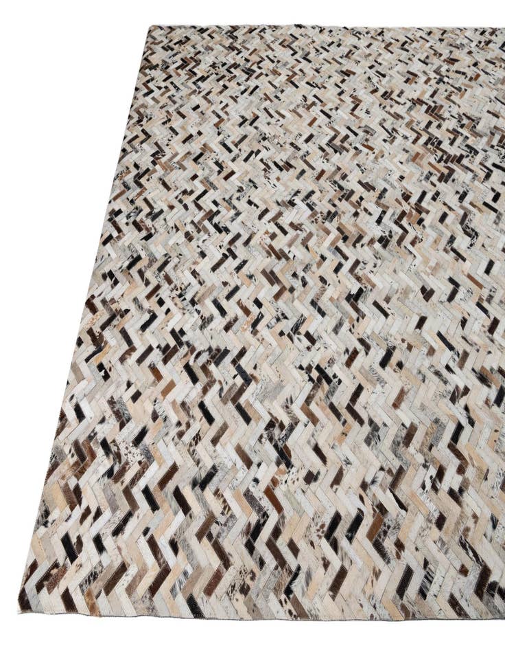 Detail image of  8' 1 x 9' 10 Cowhide Leather Rug