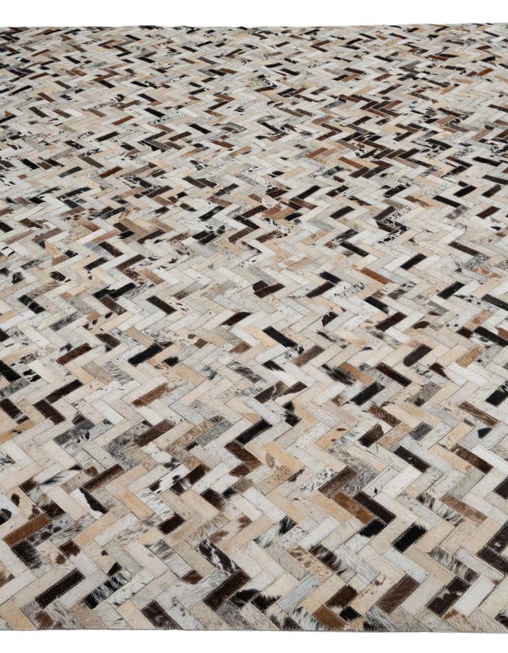 Detail image of  8' 1 x 9' 10 Cowhide Leather Rug