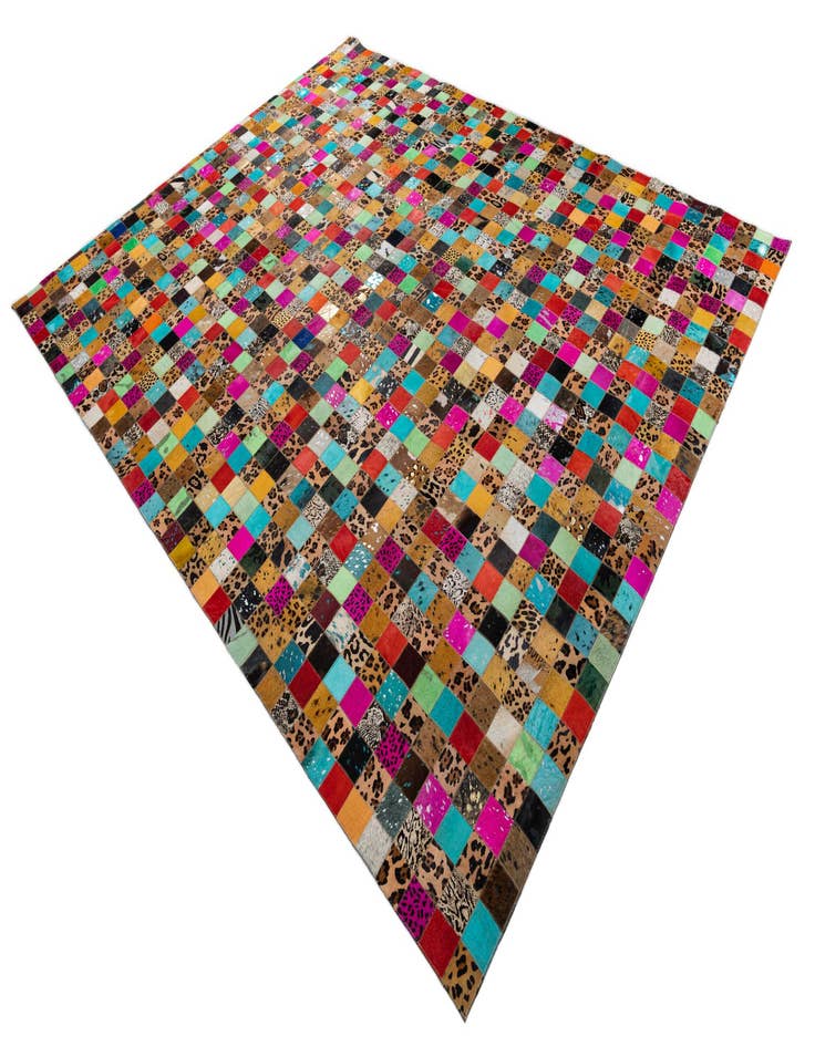 Detail image of  8' 1 x 9' 10 Cowhide Leather Rug