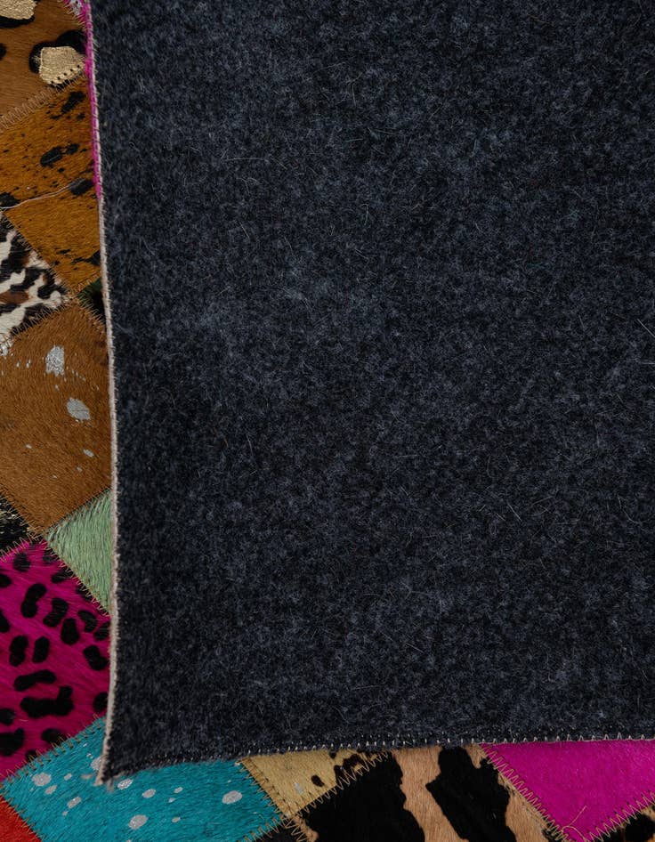 Detail image of  8' 1 x 9' 10 Cowhide Leather Rug