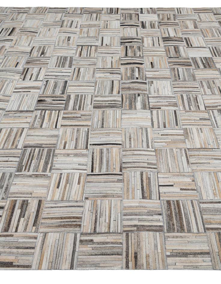 Detail image of  7' 10 x 9' 10 Cowhide Leather Rug