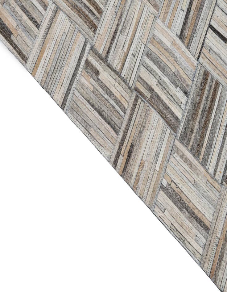 Detail image of  7' 10 x 9' 10 Cowhide Leather Rug