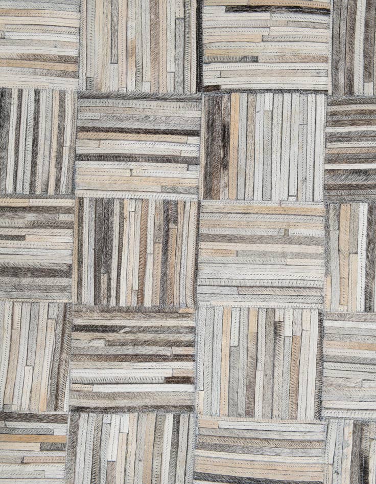 Detail image of  7' 10 x 9' 10 Cowhide Leather Rug