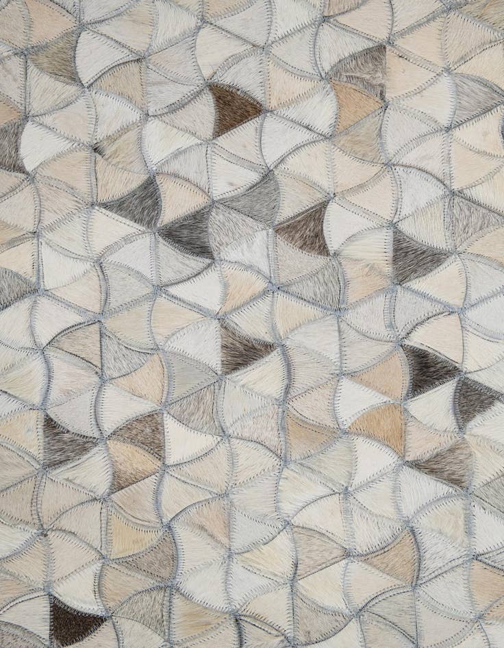 Detail image of  8' 2 x 9' 10 Cowhide Leather Rug