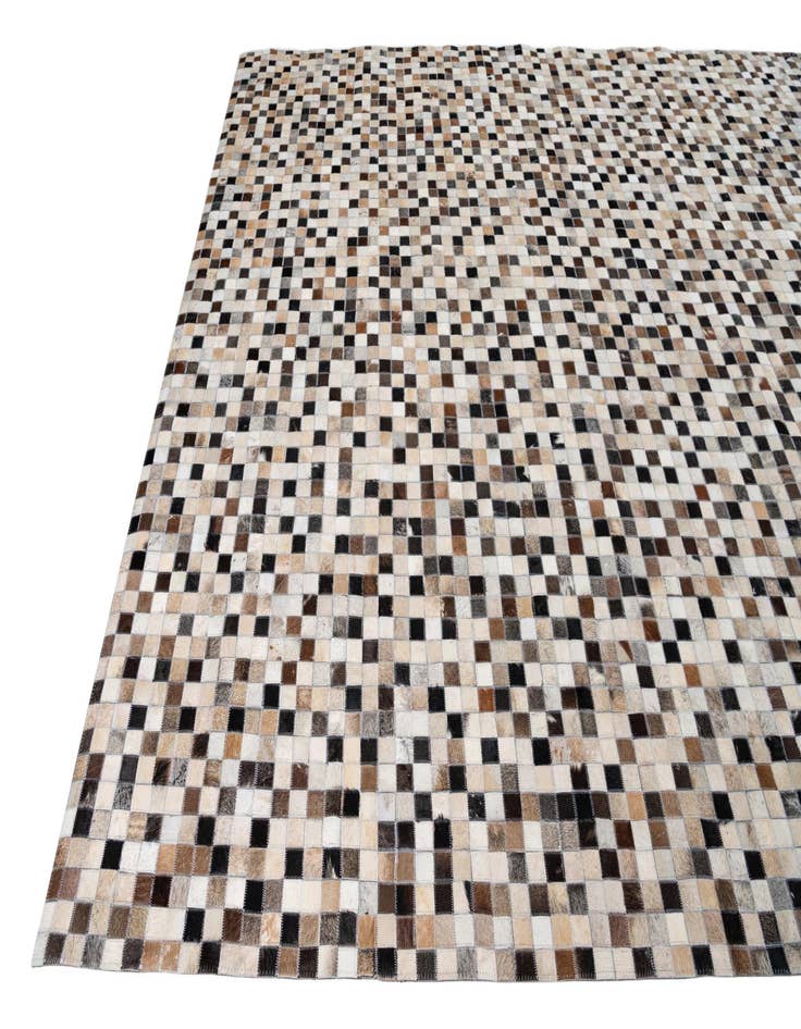 Detail image of  8' 3 x 9' 10 Cowhide Leather Rug