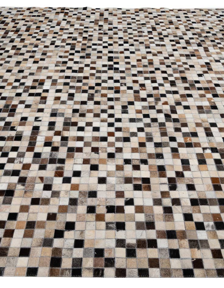 Detail image of  8' 3 x 9' 10 Cowhide Leather Rug