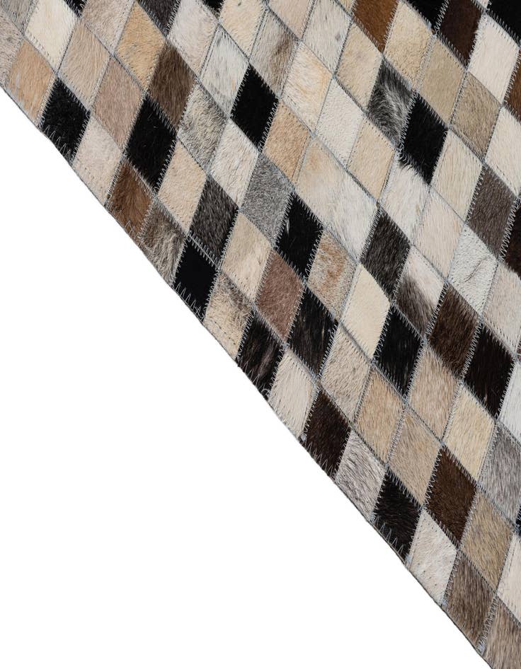 Detail image of  8' 3 x 9' 10 Cowhide Leather Rug