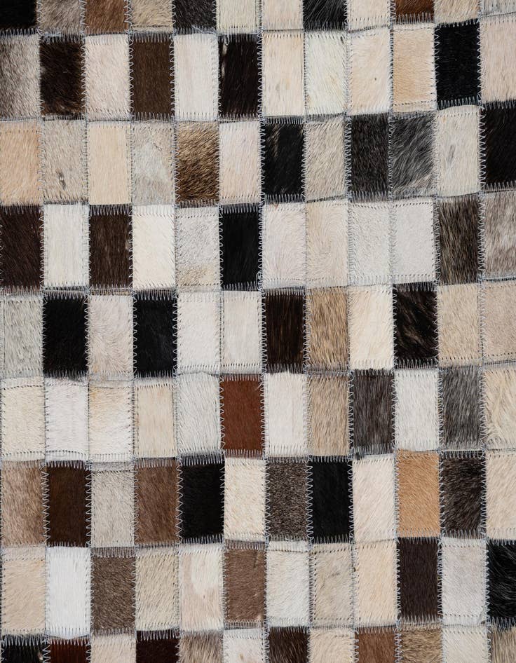 Detail image of  8' 3 x 9' 10 Cowhide Leather Rug