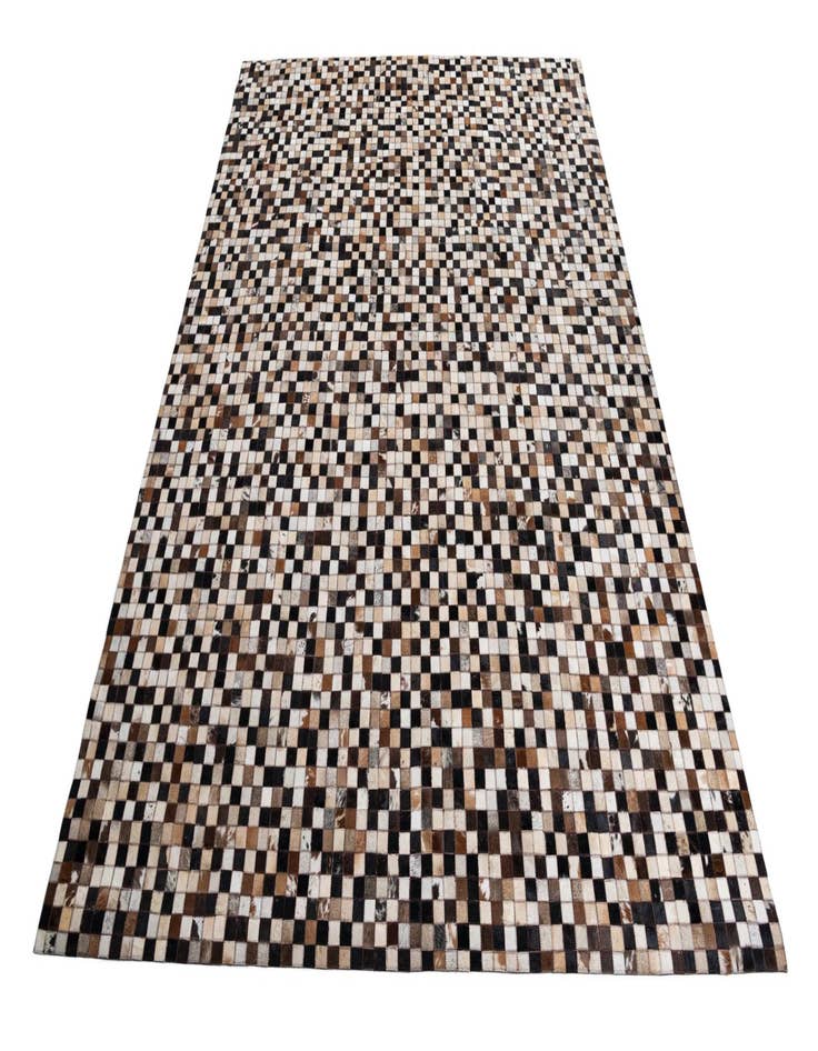 Detail image of  8' 1 x 9' 9 Cowhide Leather Rug