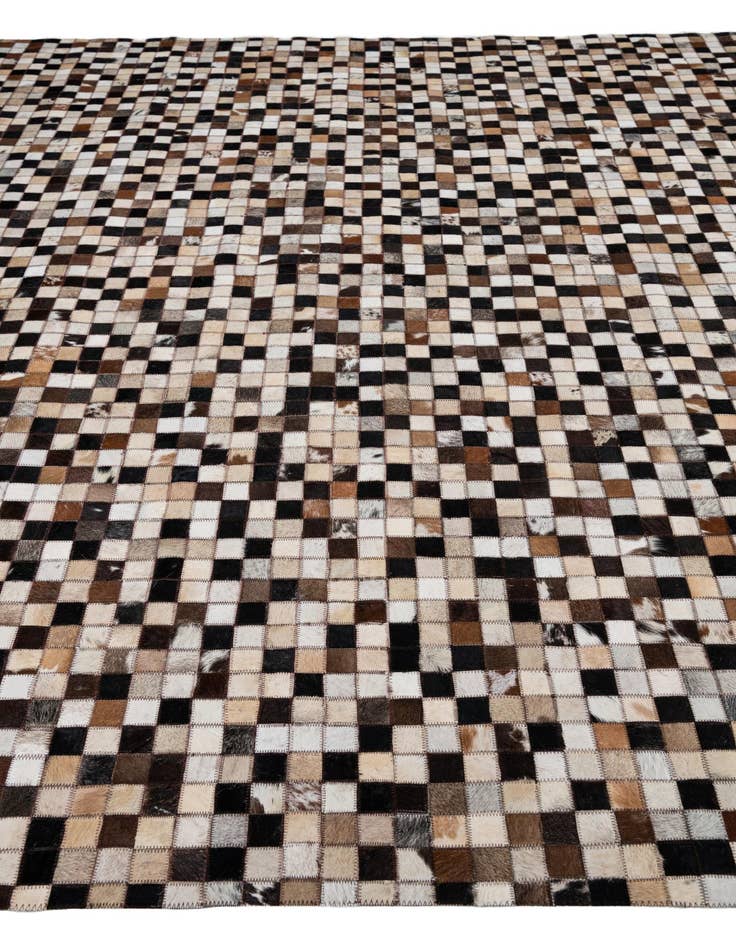 Detail image of  8' 1 x 9' 9 Cowhide Leather Rug