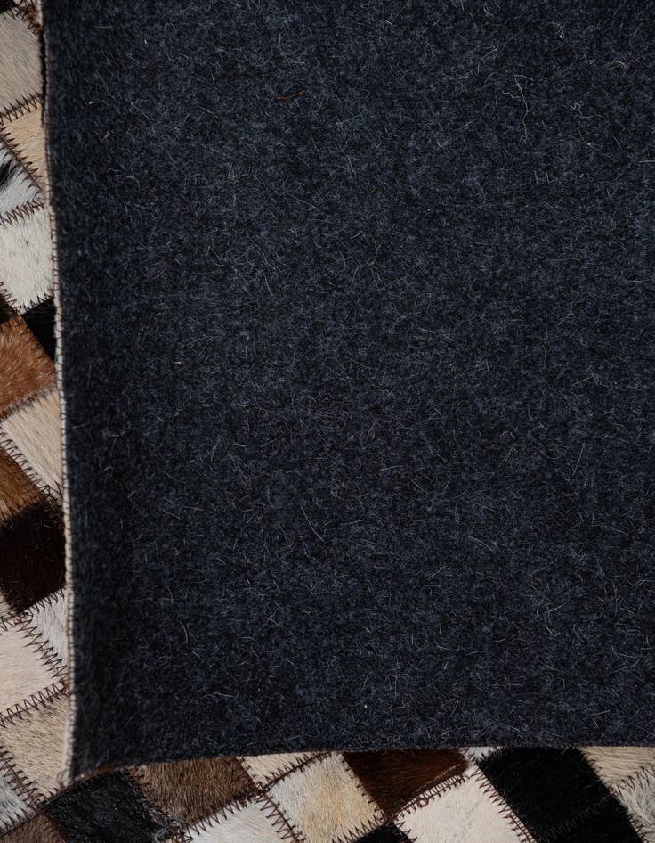 Detail image of  8' 1 x 9' 9 Cowhide Leather Rug