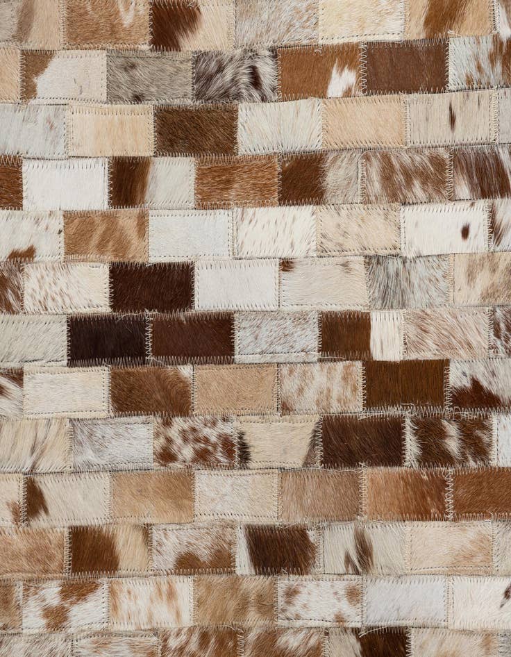 Detail image of  8' 1 x 10' Cowhide Leather Rug