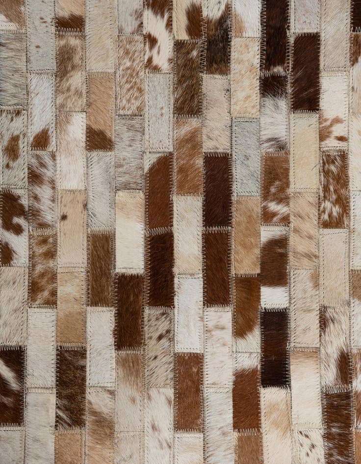Detail image of  8' 1 x 10' Cowhide Leather Rug