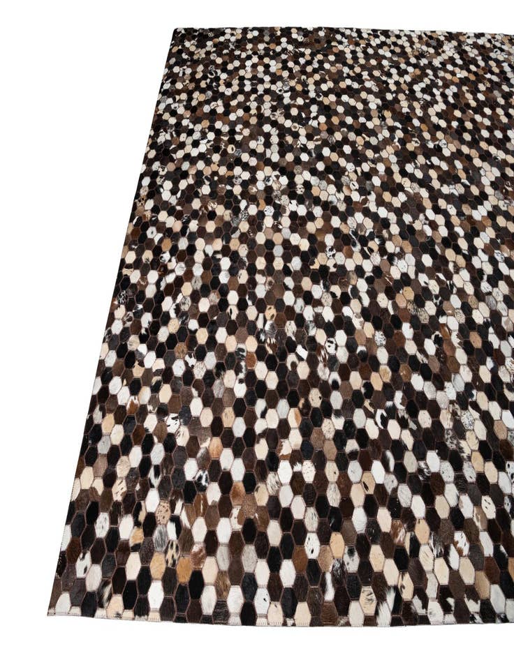Detail image of  8' x 9' 10 Cowhide Leather Rug
