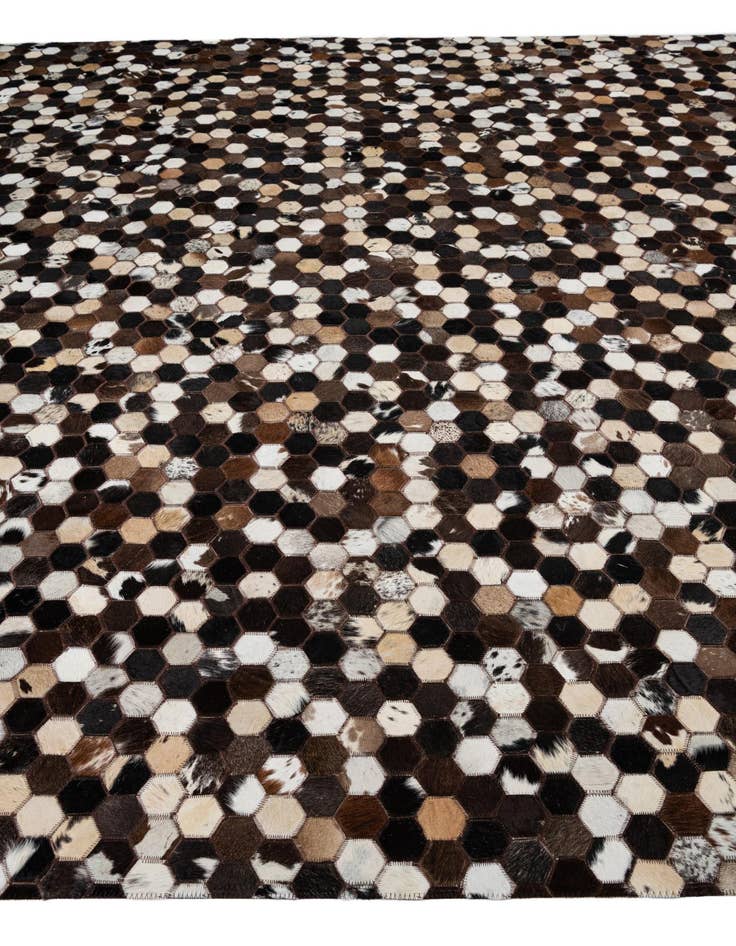 Detail image of  8' x 9' 10 Cowhide Leather Rug