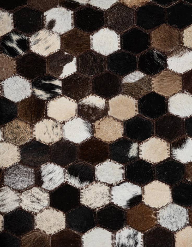 Detail image of  8' x 9' 10 Cowhide Leather Rug