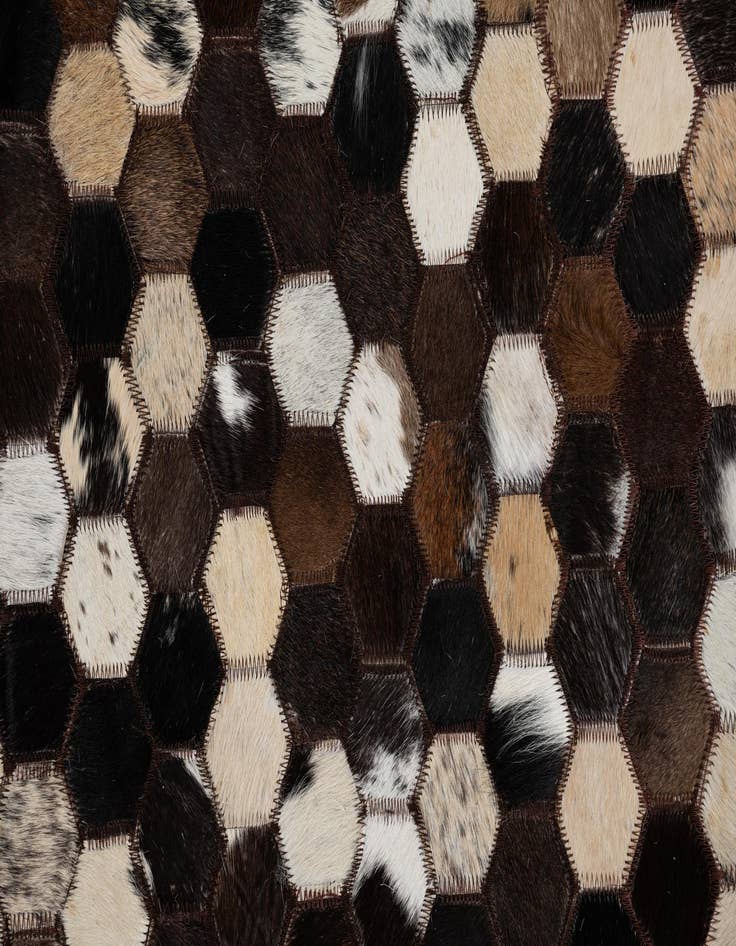 Detail image of  8' x 9' 10 Cowhide Leather Rug