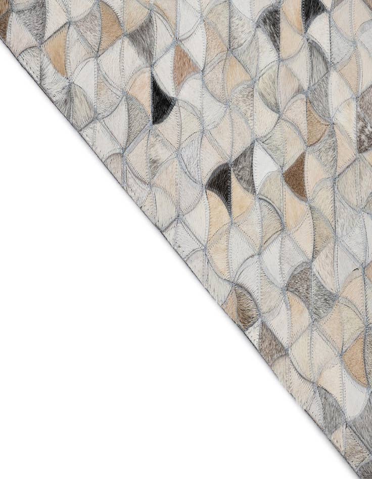 Detail image of  7' 10 x 9' 9 Cowhide Leather Rug