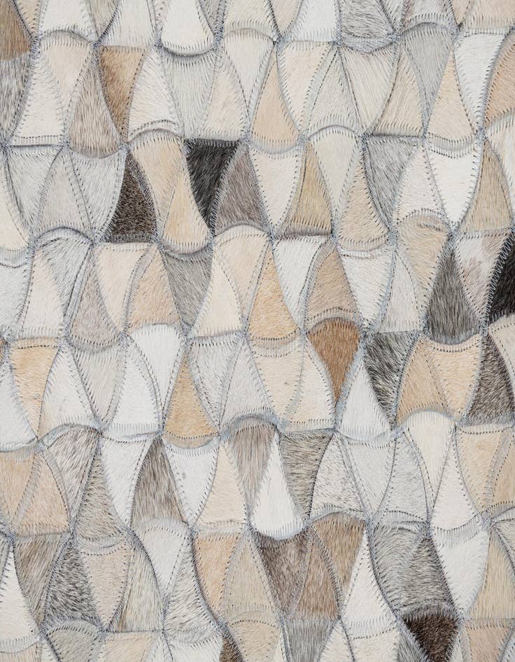 Detail image of  7' 10 x 9' 9 Cowhide Leather Rug