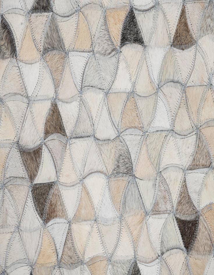 Detail image of  7' 10 x 9' 9 Cowhide Leather Rug