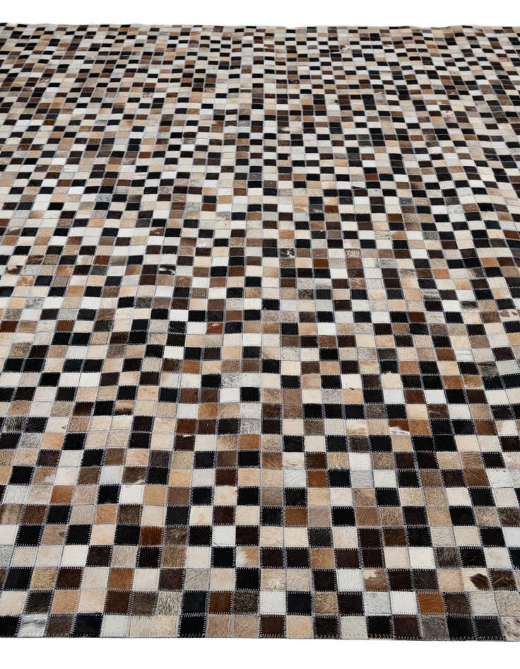 Detail image of  8' x 9' 10 Cowhide Leather Rug