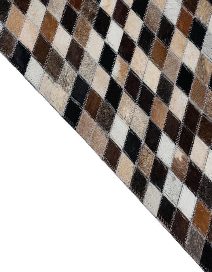 Detail image of  8' x 9' 10 Cowhide Leather Rug
