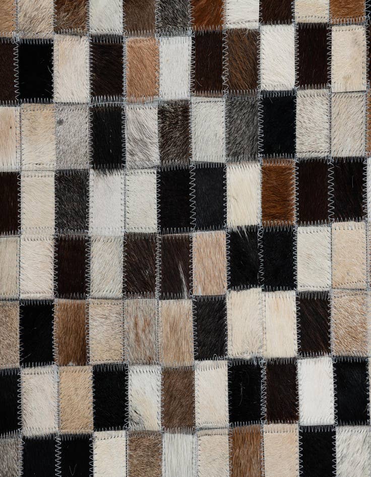 Detail image of  8' x 9' 10 Cowhide Leather Rug