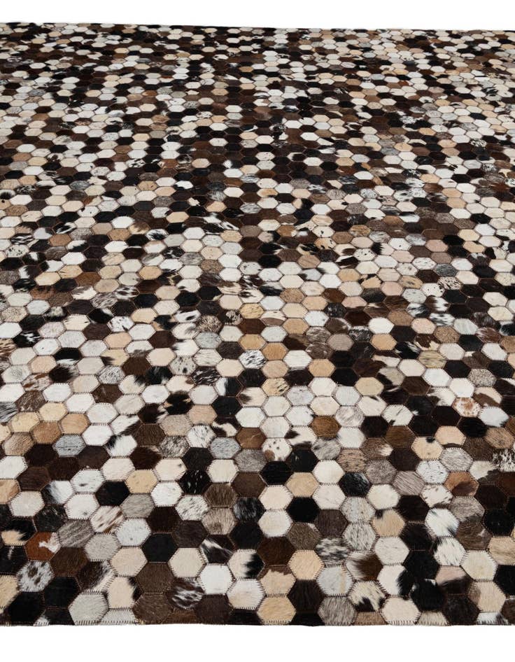 Detail image of  8' x 9' 9 Cowhide Leather Rug