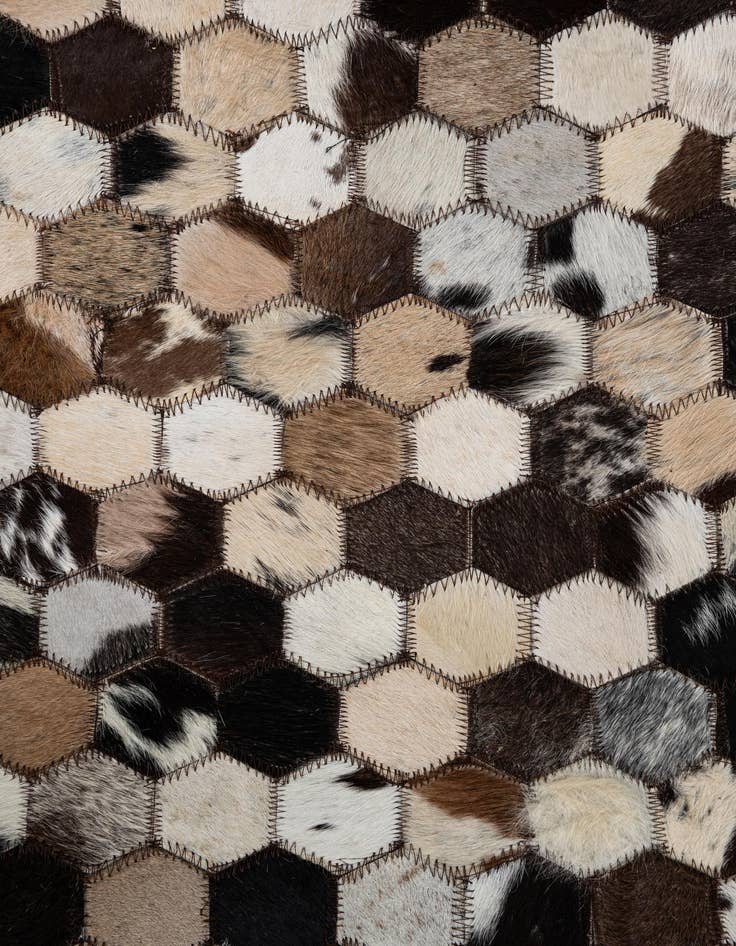 Detail image of  8' x 9' 9 Cowhide Leather Rug