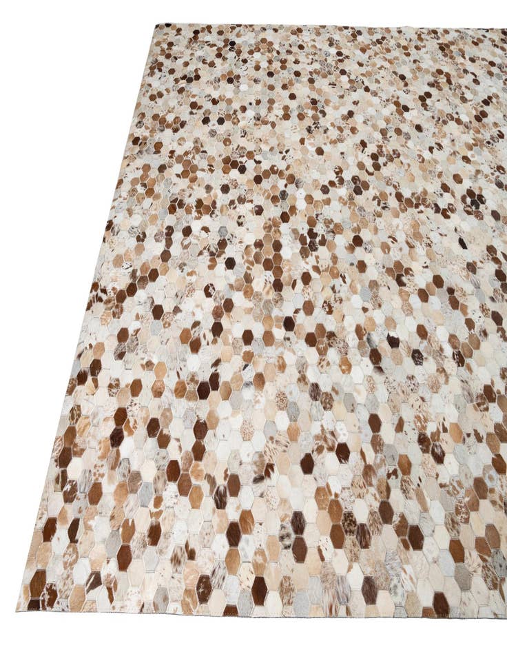 Detail image of  7' 10 x 9' 9 Cowhide Leather Rug