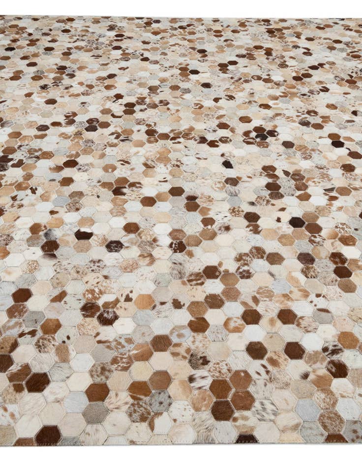 Detail image of  7' 10 x 9' 9 Cowhide Leather Rug