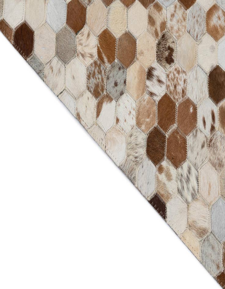 Detail image of  7' 10 x 9' 9 Cowhide Leather Rug