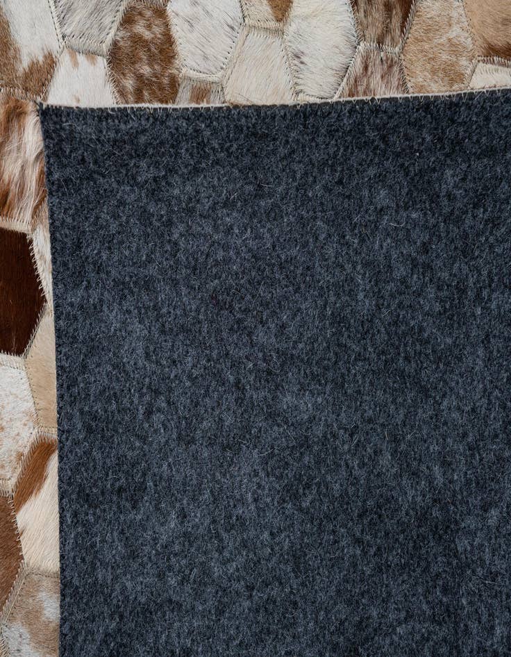 Detail image of  7' 10 x 9' 9 Cowhide Leather Rug