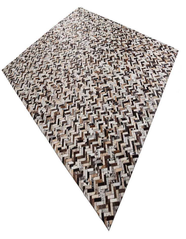 Detail image of  8' 1 x 9' 9 Cowhide Leather Rug
