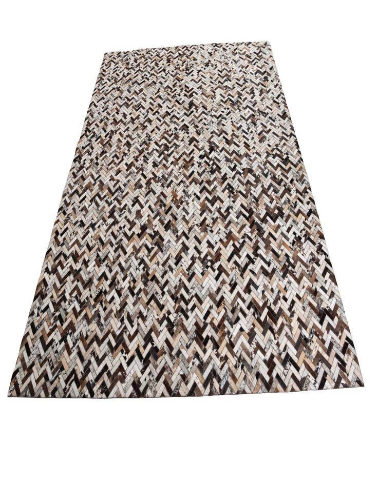 Detail image of  8' 1 x 9' 9 Cowhide Leather Rug