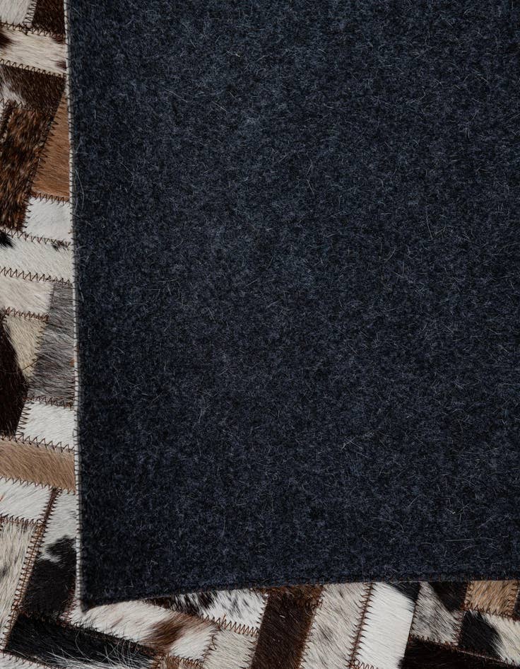 Detail image of  8' 1 x 9' 9 Cowhide Leather Rug