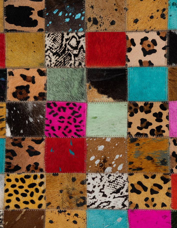 Detail image of  8' x 10' Cowhide Leather Rug