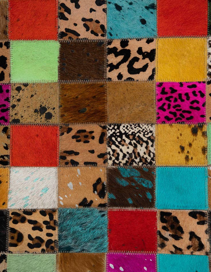 Detail image of  8' x 10' Cowhide Leather Rug