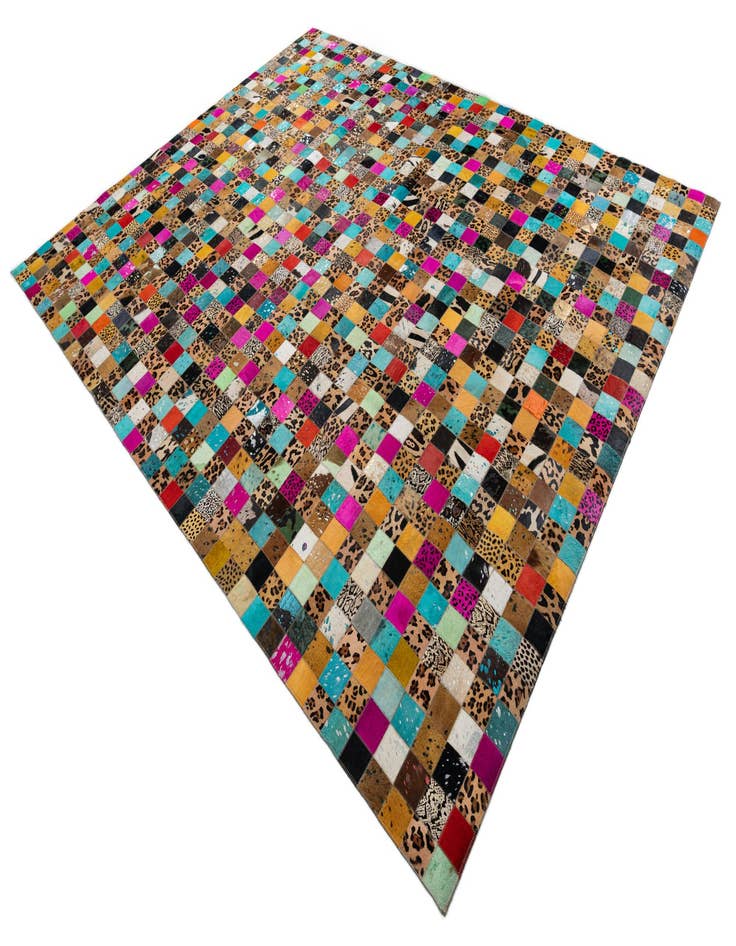 Detail image of  8' 1 x 10' Cowhide Leather Rug