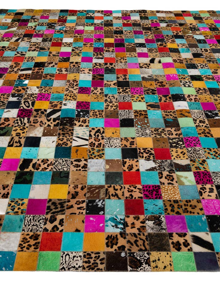 Detail image of  8' 1 x 10' Cowhide Leather Rug