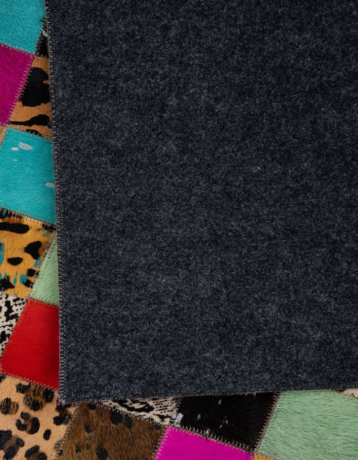 Detail image of  8' 1 x 10' Cowhide Leather Rug