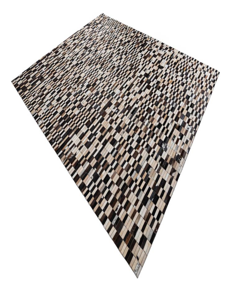 Detail image of  8' 1 x 9' 10 Cowhide Leather Rug
