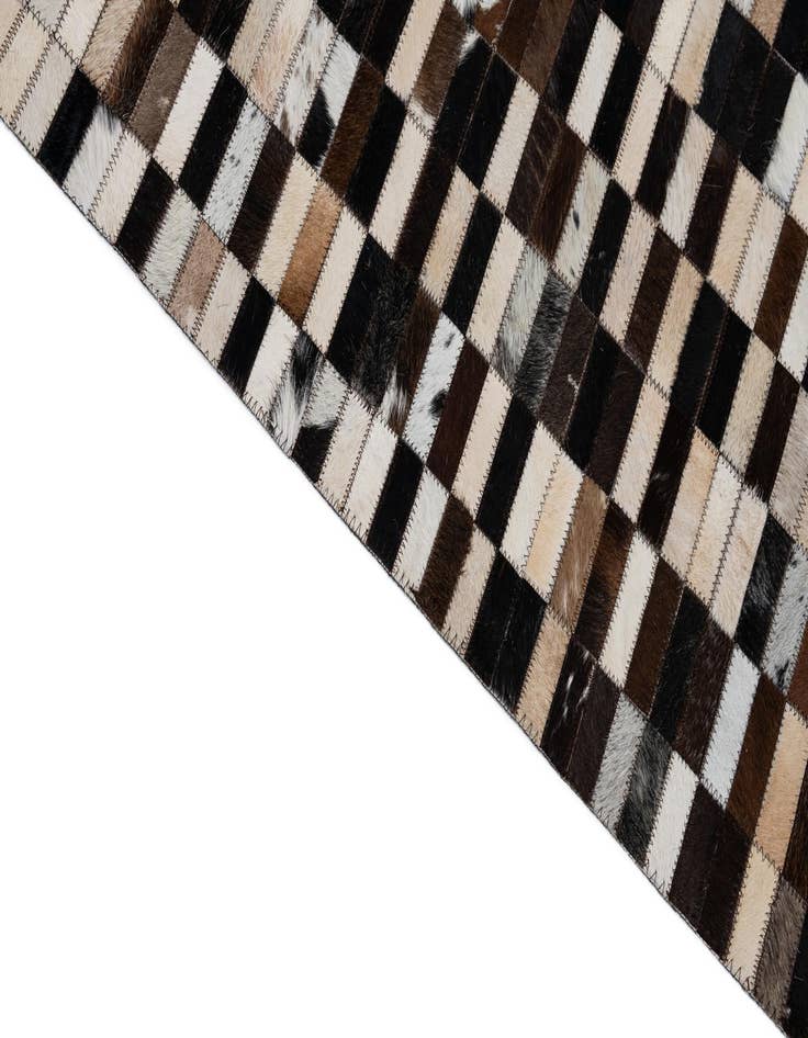 Detail image of  8' 1 x 9' 10 Cowhide Leather Rug