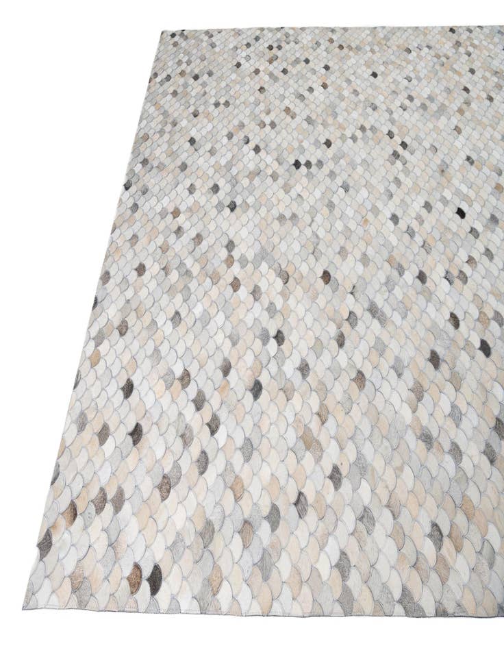 Detail image of  8' 2 x 9' 10 Cowhide Leather Rug